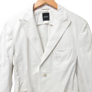 HUGO BOSS テーラードジャケット ブレザー シングル サイドベンツ ビジネス フォーマル 冠婚葬祭 ホワイト 白 44 約Lサイズ 1228
