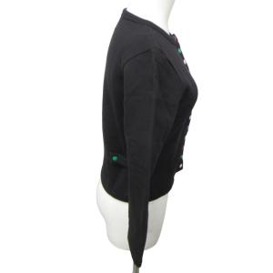 agnes b. カーディガン ノーカラージャケット マルチカラーボタン EQ07M001 黒 ブラック T2 約Mサイズ 0110 IBO46