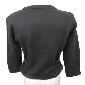 agnes b. カーディガン ノーカラージャケット マルチカラーボタン EQ07M001 黒 ブラック T2 約Mサイズ 0110 IBO46