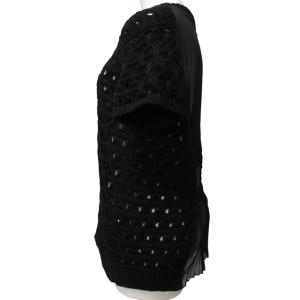 kolor プリーツ切替ニット 半袖 ブラック 黒 2 約Mサイズ 0119 IBO46