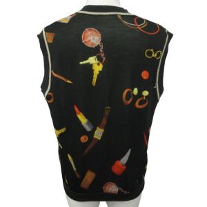 LEONARD SPORT ノースリーブベスト ジャケット 総柄 緑 グリーン Lサイズ 0104 WY