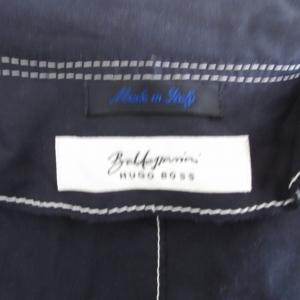 HUGO BOSS 90s-00s スタンドカラージャケット カバーオール 白ステッチ 1 約S ブラック IBO46 0125