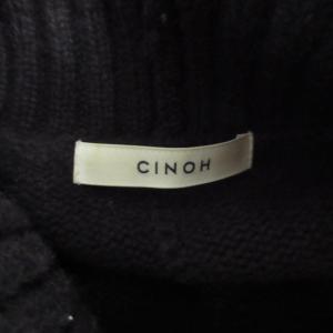 CINOH 19WKN504 ニット セーター ウール オーバーサイズ F ブラック IBO46 0116