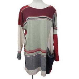 ビッグポケット ロンT カットソー ボーダー M マルチカラー IBO46 0116