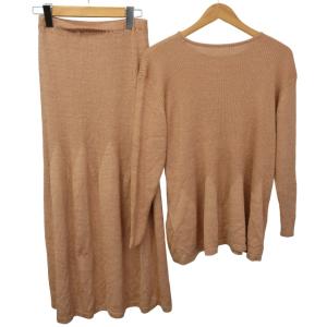 JURGEN LEHL シルクセットアップ ニット セーター オレンジベージュ M IBO46 0116