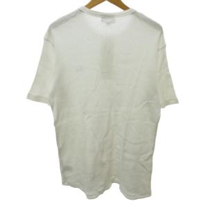 LACOSTE クラシックフィット ポロシャツ カットソー リネン混 ワッフル ロゴ刺? 半袖 白 ホワイト Lサイズ 0120 IBO46
