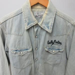 ウエスタンデニムシャツ 長袖 ライトブルー Lサイズ 0107（2024/01/11  