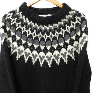 WACKO MARIA GUILTY PARTIES ギルティパーティーズ 16AW ニット セーター ウール ノルディック柄 ブラック 黒 S 16FW-WMK-KNI2