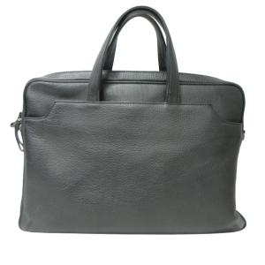 LANVIN ブリーフケース ビジネスバッグ レザー 黒 ブラック 0111