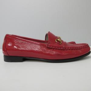 GUCCI ホースビットローファー エナメル レザー 36 レッド
