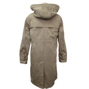 Aquascutum 近年モデル 中綿ライナー付 フーデットコート ジャケット 裏地チェック ベージュ 8 約Mサイズ 0115 IBO46