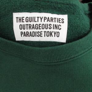 WACKO MARIA 美品 THE GUILTY PARTIES THREE TONE ウォッシュド トレーナー スウェット L グリーン IBO46