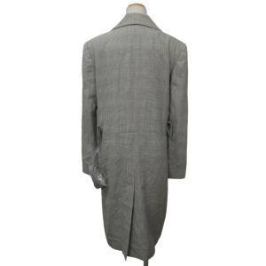 POLO RALPH LAUREN 未使用 トレンチコート ロング 千鳥格子柄 ブロックチェック ウール 0 約L グレー 0114 IBO46