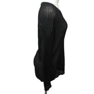 Max Mara 美品 白タグ ローゲージニット セーター イタリア製 長袖 黒 ブラック Lサイズ 0122 IBO46