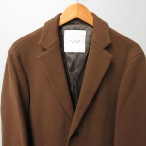 EDIFICE チェスターコート ウールジャケット ロング丈 茶 ブラウン XLサイズ 0122  IBO46