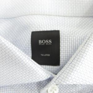 HUGO BOSS シャツ ブラウス スリムフィット 長袖 42 約M ライトブルー IBO46 0115