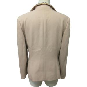 LEONARD FASHION 美品 テーラードジャケット ブレザー 襟総柄 2B ストレッチ有 ベージュ 11AR 約Lサイズ 0130