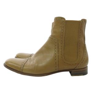 HERMES サイドゴアブーツ シューズ カーフレザー 革靴 ブラウン 茶 34.5 約22cm IBO47 0206