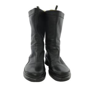 HERMES ヒールブーツ レザーブーツ バックジッパー 皮革 ブラック 黒 34 約22cm IBO47 0208