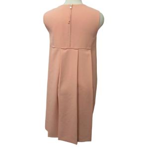 FOXEY NEW YORK ロングワンピース ノースリーブ バックプリーツ ストレッチ有 37730 ピンク 38 Mサイズ 0202 IBO47