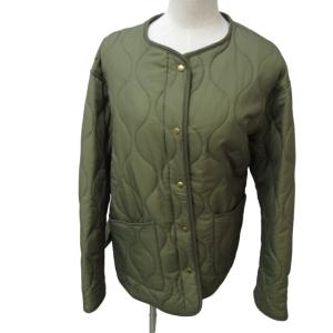 美品 23AW キルティングジャケット 中綿コート ライナー カーキ F 23-011-462-6060-3-0 0206