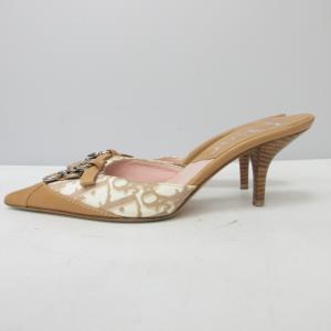 Dior オブリーク トロッター ミュール ジャガード ストラップ 22cm ベージュ