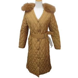 近年モデル キルティングダウンコート ブラウン 38