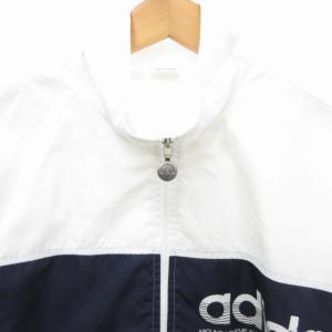 adidas Originals 90s デサント製 ジャケット ブルゾン ジャンパー トレフォイル ホワイト 白 Lサイズ 0210