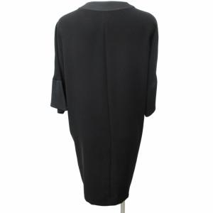 FOXEY NEW YORK コンボチュニックドレス ワンピース 半袖 切替 黒 ブラック 38 約Mサイズ 35071 IBO47 0224