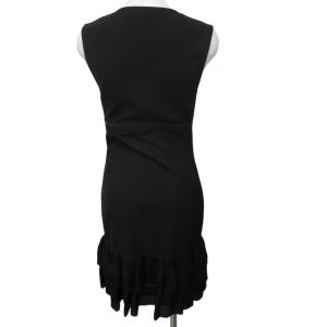 DIANE von FURSTENBERG ノースリーブワンピース ドレス フォーマル ストレッチ有 黒 ブラック 2 Mサイズ 0223 IBO47