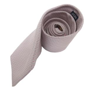 美品 ネクタイ 総柄 シルク 758968T フランス製 ピンク系 0214 IBO47