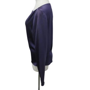 CELINE カットソー  ボートネックTシャツ パープル 紫 40 約Lサイズ 0214 IBO47