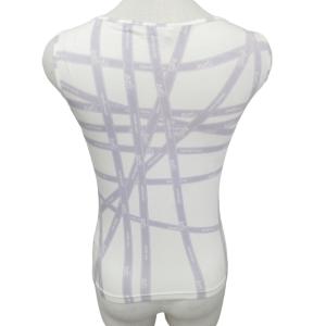 HERMES アーカイブ 希少 マルジェラ期 Tシャツ カットソー ボルデュック リボン柄 ホワイト 白 パープル 紫 Sサイズ IBO47