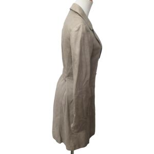 ARMANI COLLEZIONI レザーコート ジャケット イタリア製 ベージュ 38 Sサイズ 0219 IBO47