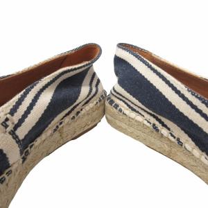 EMPORIO ARMANI スニーカー スリッポン シューズ エスパドリーユ 総柄 白 紺 ホワイト ネイビー 23?p 0317 IBO48