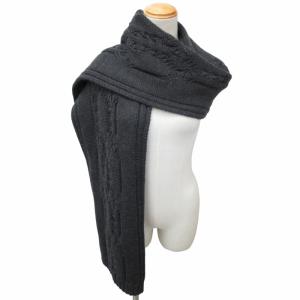 Salvatore Ferragamo ウールマフラー ストール ショール イタリア製 グレー 0317  IBO48