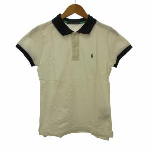 ポロシャツ カットソー 半袖 ポニーロゴ バイカラー ホワイト 白 Mサイズ 0312 IBO48