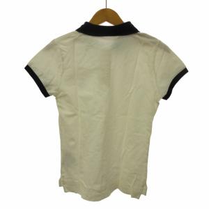 RALPH LAUREN ポロシャツ カットソー 半袖 ポニーロゴ バイカラー ホワイト 白 Mサイズ 0312 IBO48