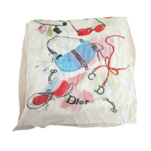 ビジュー ストール スカーフ ロゴ スパンコール 総柄 花柄 ショール IBO48 0330