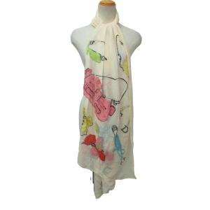 Christian Dior ビジュー ストール スカーフ ロゴ スパンコール 総柄 花柄 ショール IBO48 0330