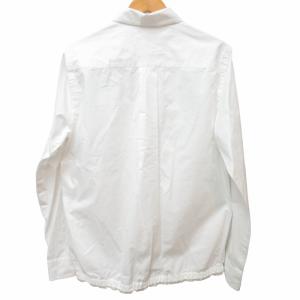 sacai 20SSドローストリングシャツ 長袖 ドッキング ホワイト 3 Lサイズ SCM-049 0305
