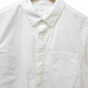 sacai 20SSドローストリングシャツ 長袖 ドッキング ホワイト 3 Lサイズ SCM-049 0305