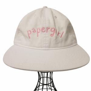×papergirl コラボ タグ付き 近年 キャップ 帽子 ロゴ 刺繍 11-41-0893-445 白 ホワイト 0305