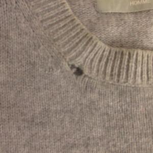 COMME des GARCONS HOMME 90s 田中オム 銀タグ ニット セーター カットソー グレー 約Mサイズ 0306 IBO48 AA