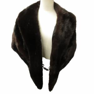 Superb Quality Ranched Mink ミンクファー ケープ  ポンチョ ベスト 茶 ブラウン IBO48