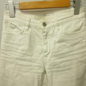 PRADA スキニーパンツ デニム ジーンズ ストレッチ有 白 ホワイト 24 約XSサイズ 0312 IBO48