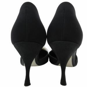 CHANEL マトラッセ カメリアリボン パンプス 34.5 ブラック