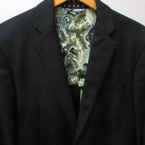 ETRO 近年モデル シングルスーツ セットアップ シャドーペイズリー ジャカード イタリア製 ブラック 50