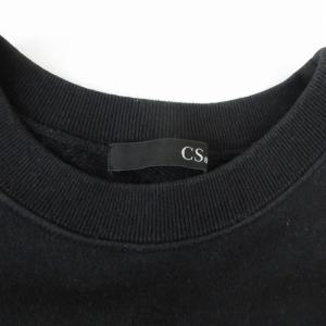 HYSTERIC GLAMOUR CS 美品 BIZARRE スウェット トレーナー ロゴ プリント カットオフ コットン ノースリーブ 黒 ブラック FREE