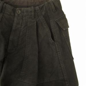 HAVERSACK モールスキンユーティリティパンツ チノパンツ ワイドパンツ ウエストコード ブラック 黒 Mサイズ 0312